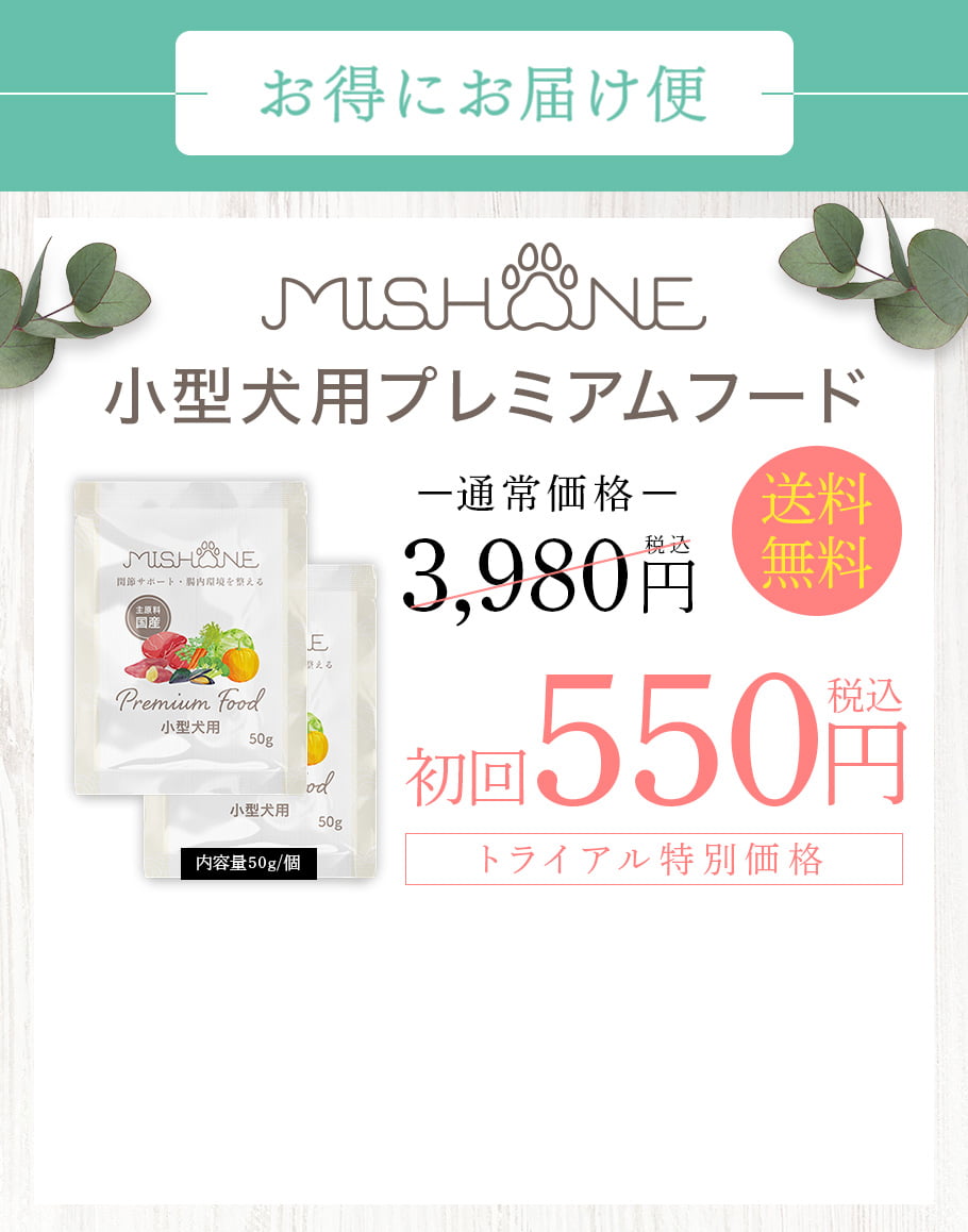 MISHONE -ミシュワン-| ヒューマングレード品質のプレミアムドッグフード